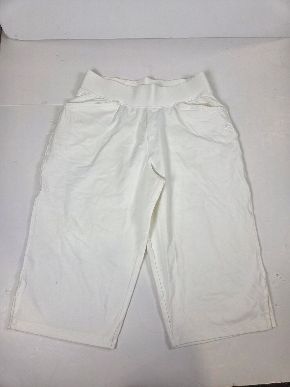 Coolibar San Marco Casual Shorts Size XS White UPF 50+ UV Protection Drawstring